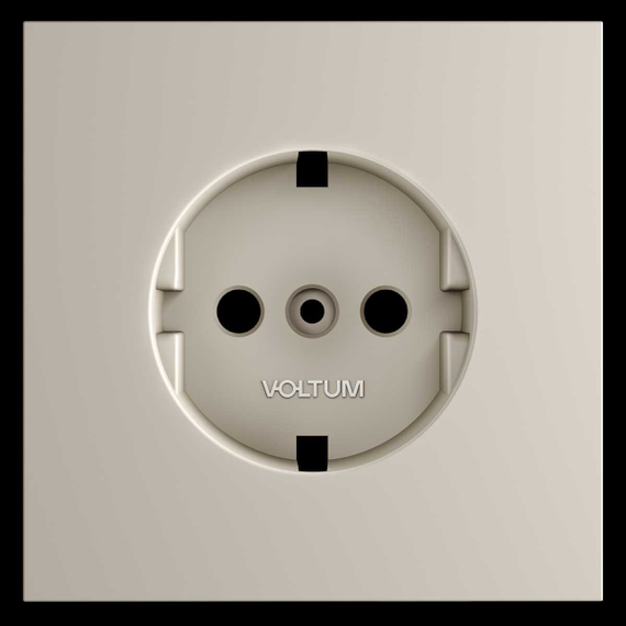Накладка для розетки с заземлением S70 (кашемир) Voltum VLS000603