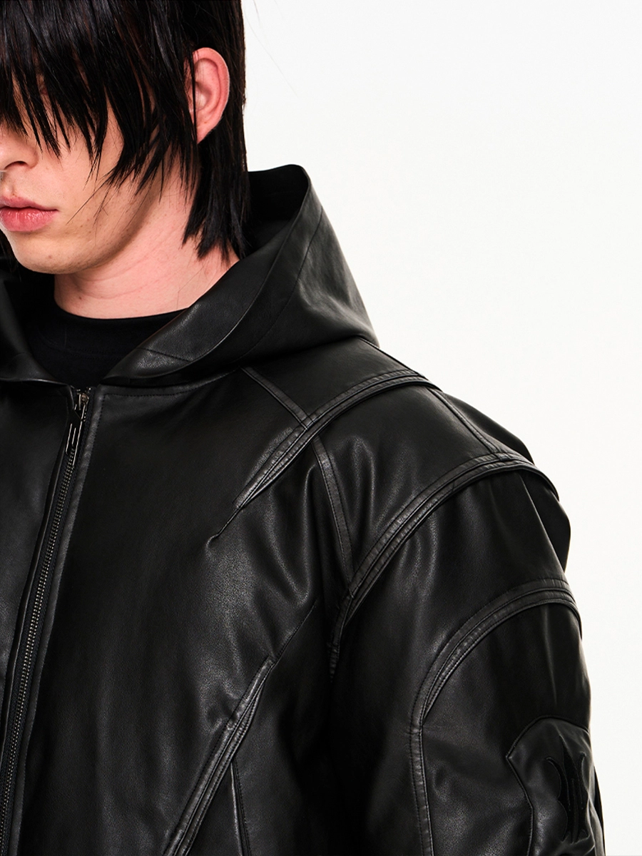 Куртка BLIND "Opium" Hooded Leather Jacket