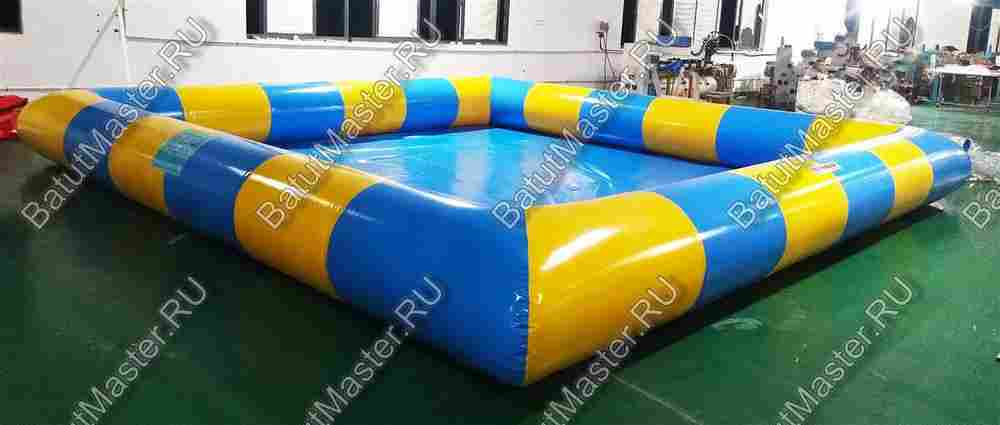 Прямоугольный надувной бассейн "Пляжный" 6*6*0.65 м