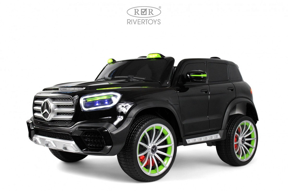 Детский электромобиль RiverToys М007БХ М007БХ-BLACK-GLANEC/черный глянец