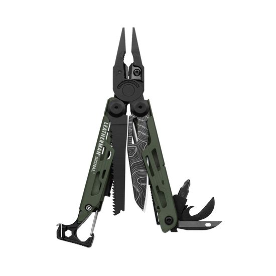 Мультитул-инструмент Leatherman Мод. SIGNAL BLACK GREEN TOPO (чехол: нейлон BLACK L) 19 инструментов