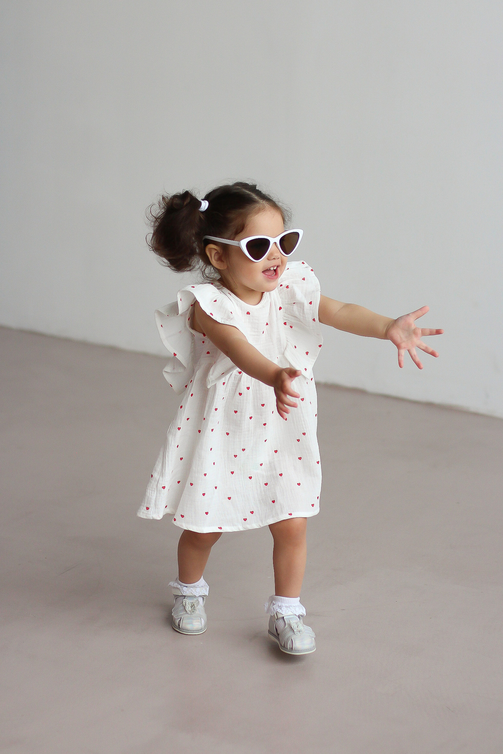 Платье из муслина «Сердечки»