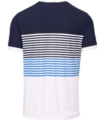 Мужская теннисная футболка Fila BB1 - white/navy/simply blue