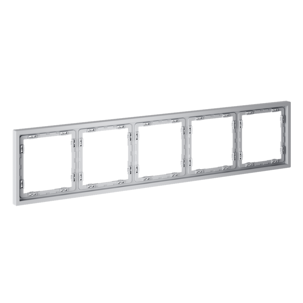 Рамка пластиковая VOLTUM S70 на 5 постов, (серый)