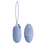 Голубое виброяйцо Jessica с пультом ДУ (Цвет: голубой)