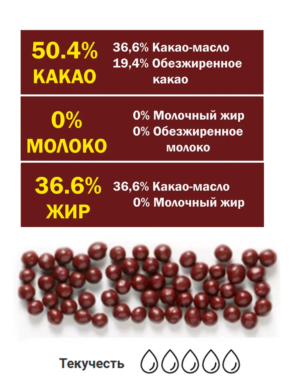 Шоколадные жемчужины 500г темные Crispearls Dark