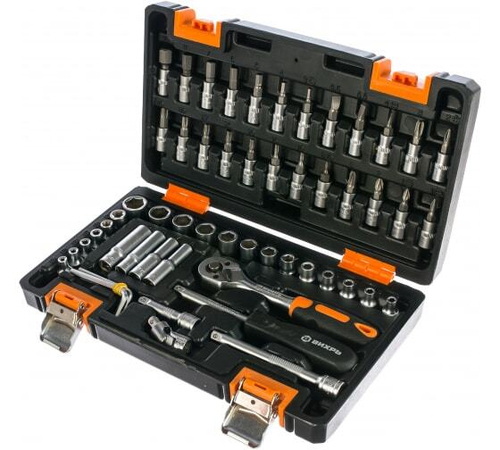 Набор инструментов, 1/4" , CrV, в кейсе 57 предм Вихрь