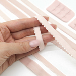 Резинка отделочная с фестончатым краем ПУДРА, 10мм