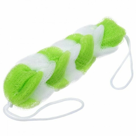 Мочалка-косичка для бани и сауны Гигант 35х7х6,5см, зеленая