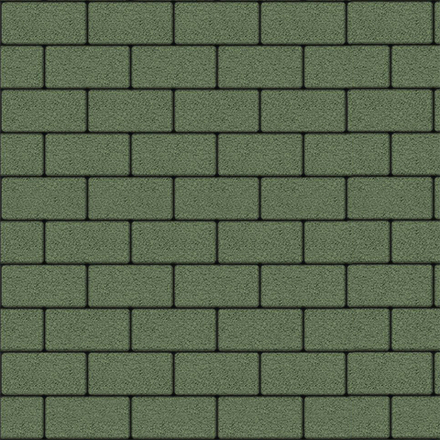 Тротуарная плитка ПРЯМОУГОЛЬНИК 200x100 мм - Гранит Зеленый