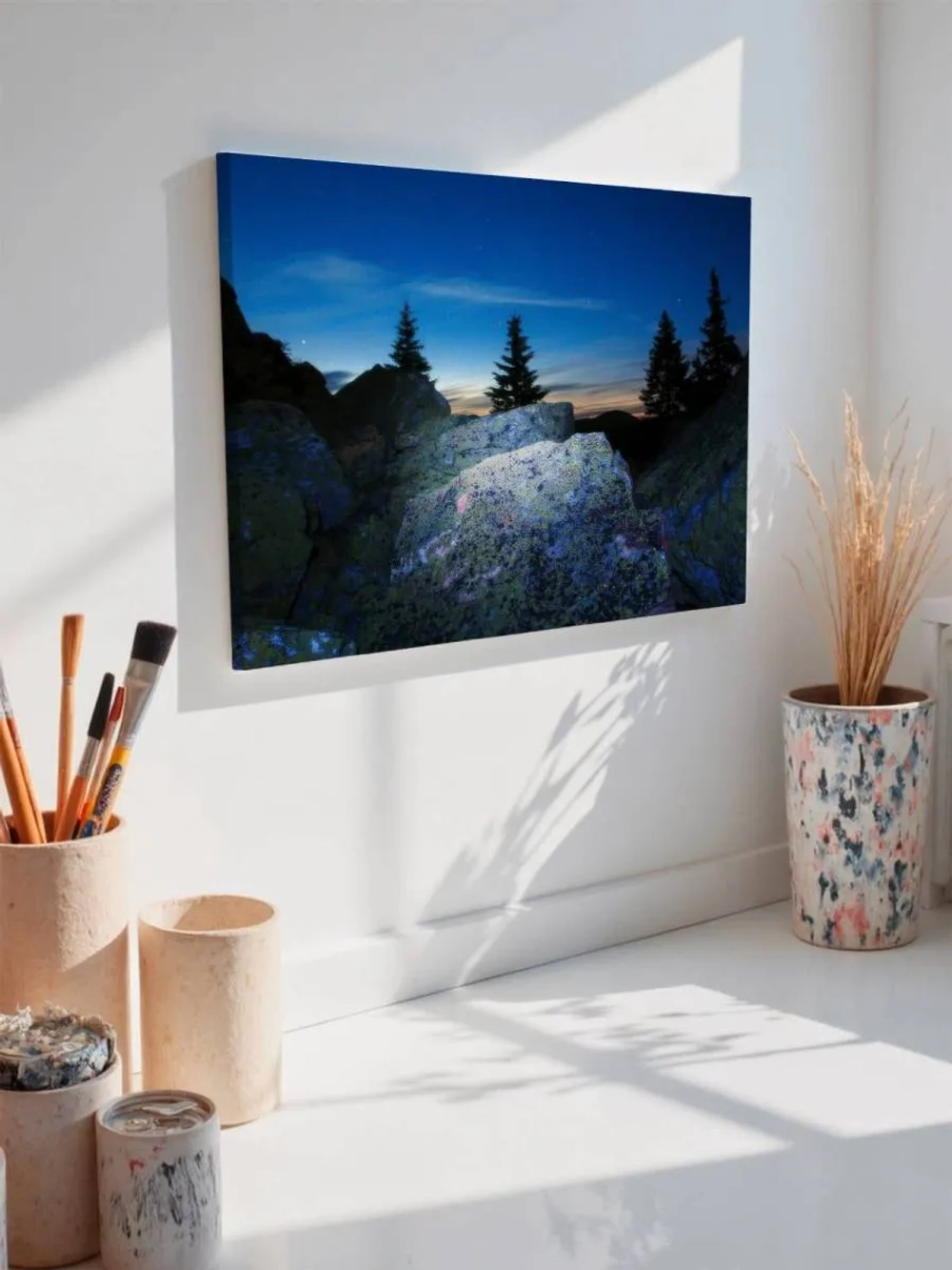 Картина на стену 40 X 50 Ночные скалы