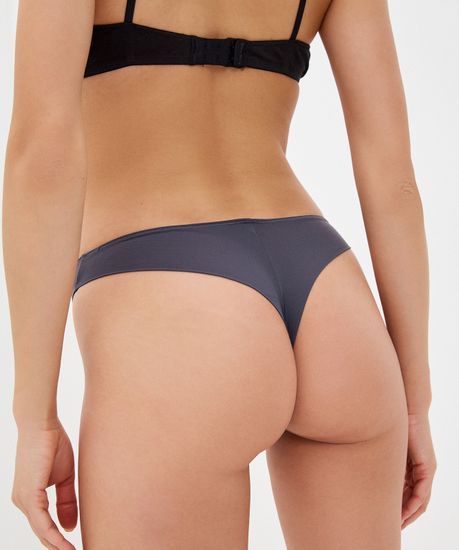 Трусы (2 шт.) женские бразильянки Atlantic, микрофибра, Basic 2BLP-052 графит