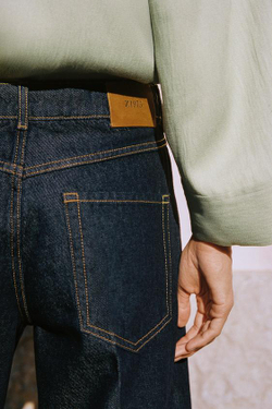 ZARA ДЛИННЫЕ ДЖИНСОВЫЕ ШОРТЫ Z1975, СИНИЙ