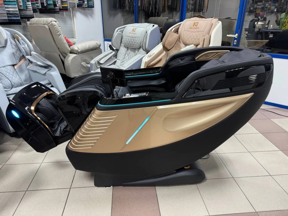 Массажное кресло GTRacer GT-L39S черное золото