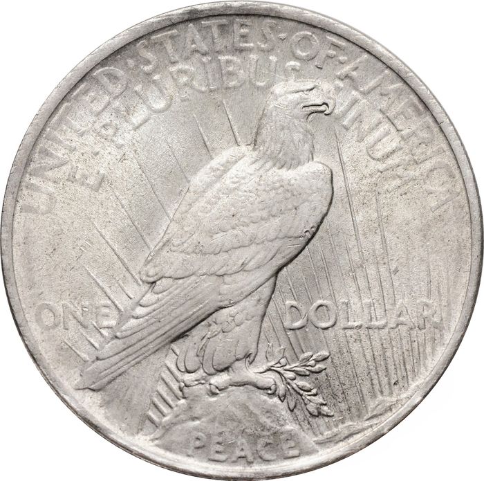 1 доллар (dollar) 1924 США Peace Dollar (Мирный доллар)