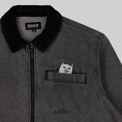 Куртка мужская Ripndip Los Feliz Denim Work Jacket артикул:RND10192 - купить в магазине Дайс