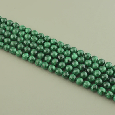 Нитка Малахит 39 см. 10 мм. (Без замка)