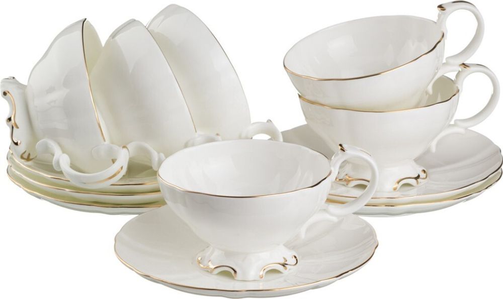 Чайный набор lefard на 6 пер. 12 пр. 250 мл )