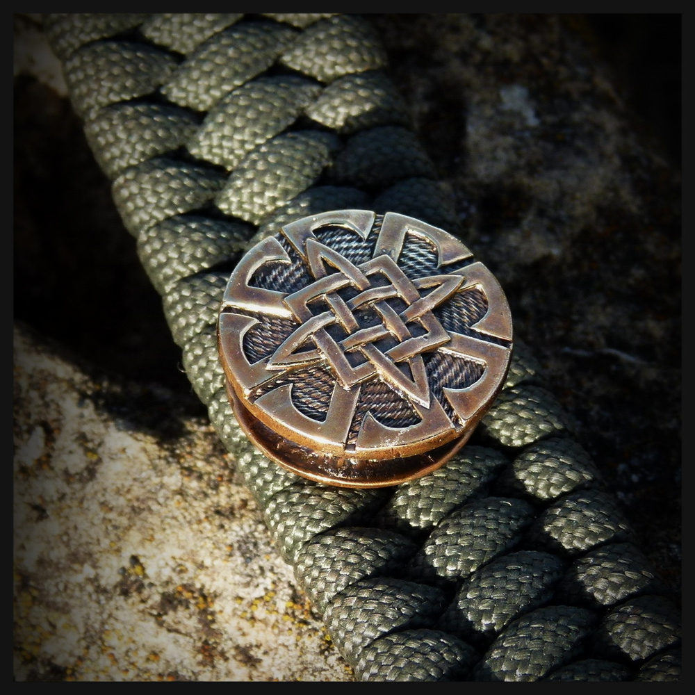 Бусина - вставка для браслета "Громовик" , латунь