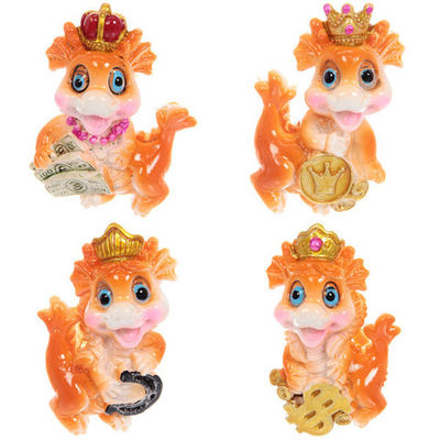 Магнит «Дракоша в короне» 6,5*5 см, микс