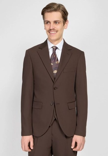 Мужской классический костюм (коричневый) А37