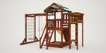 Детская площадка Савушка Мастер 4 с двумя горками зима+лето (с окраской)