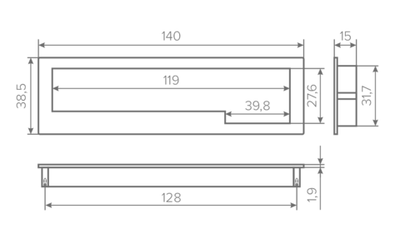 Ручка Quill, С=128, черный песок, AQ