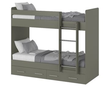 Кровать двухъярусная ЛАВОРО с ящиками правая