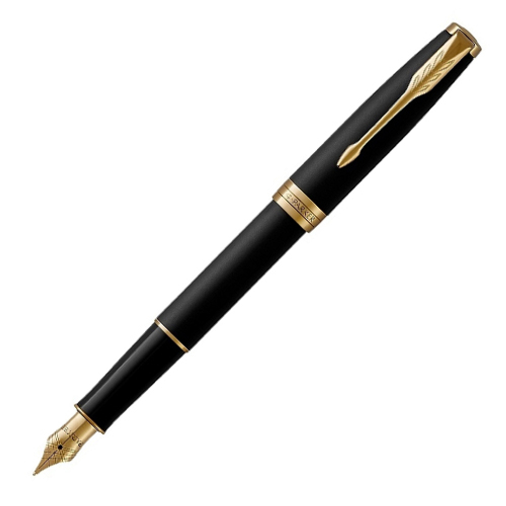Parker Sonnet Core - Matte Black GT, перьевая ручка, F, BL