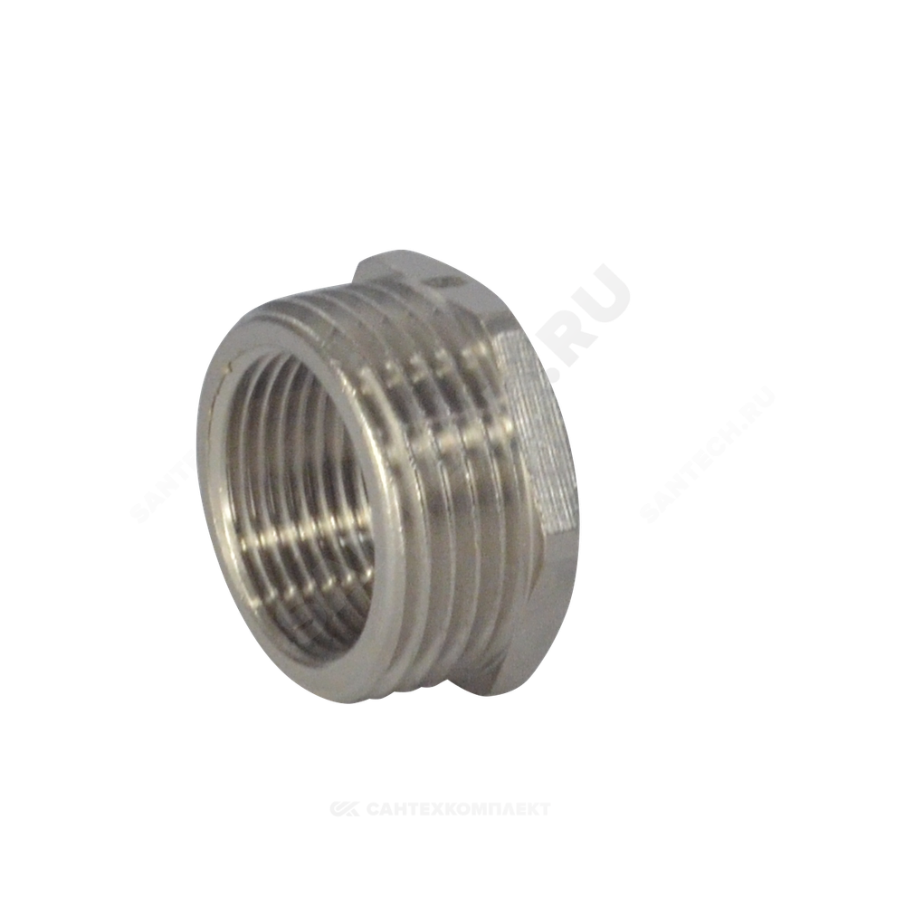 Футорка латунь никель Ду 25х15 (1"х1/2") НР/ВР SantechSystems