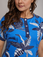 Футболка Фк-136/небесный-листья