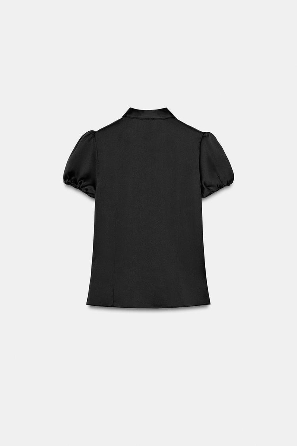 ZARA АТЛАСНАЯ РУБАШКА, ЧЕРНЫЙ