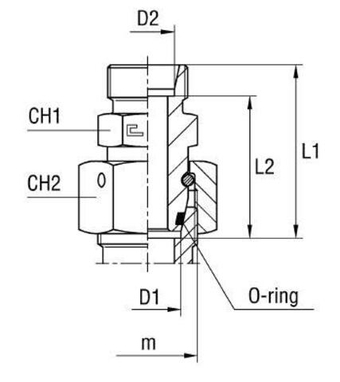 Соединение PNF DL08 16х1.5 (корпус)
