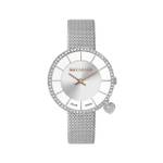 Часы Boccadamo Mya33 Silver White MX008 BW/S с минеральным стеклом, кристаллами Swarovski