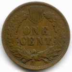 1 цент 1907 год. США. Голова индейца. Бронза, диаметр 19 мм. VF+