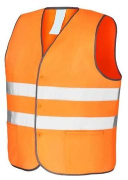 Жилет сигнальный СО-1 ТР пуговицы цв.оранжевый