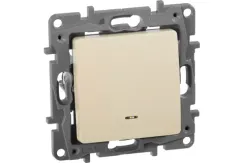 Выключатель Legrand Etika 1-клавишный с индикатором проходной слоновая кость 30180