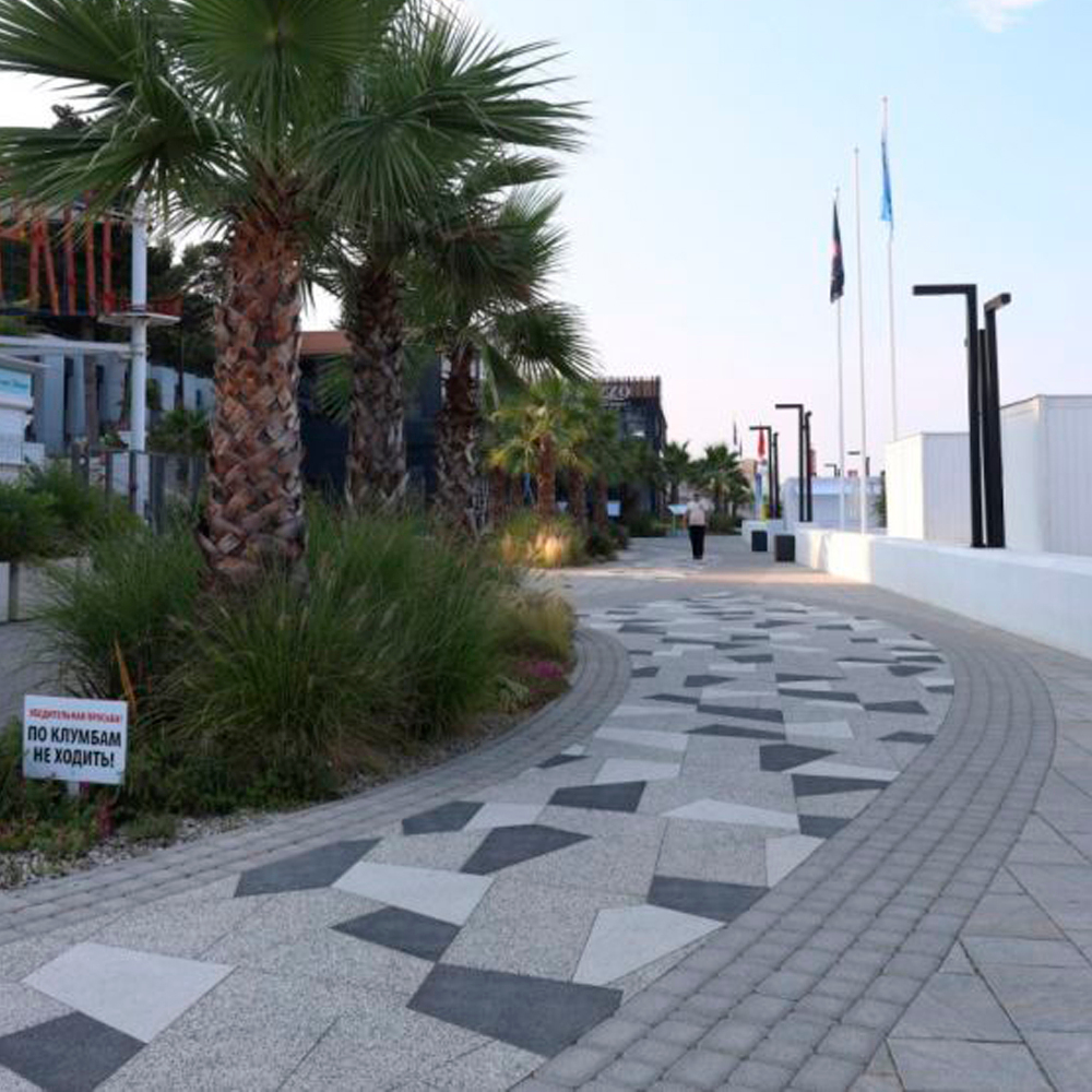 Тротуарная плитка ОРИГАМИ - Стоунмикс Белый, комплект из 6 видов плит