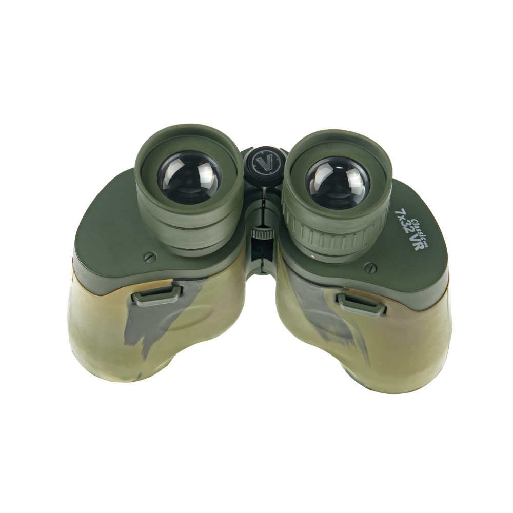 Бинокль Veber Classic PRO 7x32 VR камуфлированный - азотонаполненный влагозащищенный корпус с обрезиненным покрытием