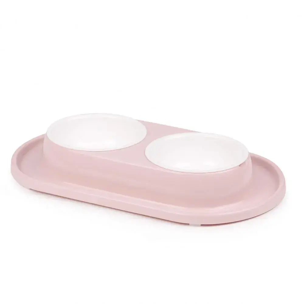 Миска для животных Лекси 0,3л двойная (на подставке) (комплект 9 шт)