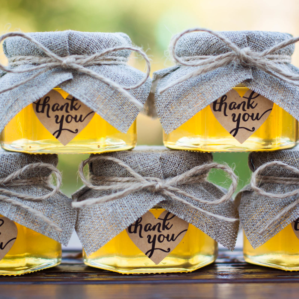 Бонбоньерка с медом на свадьбу, 140 грамм