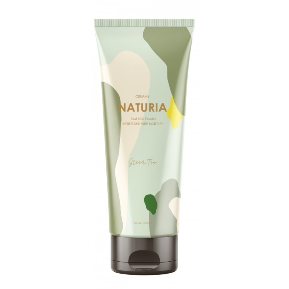 Скраб для тела Evas Naturia Creamy Oil Salt Scrub Green Tea Зеленый чай 250 г