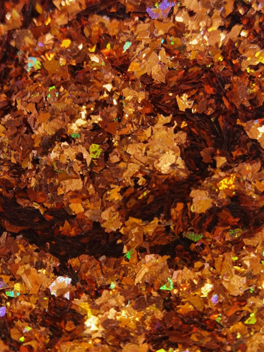 Хлопья - слюда 88811- Карамельный янтарь голографик - для литья изделий и творчества