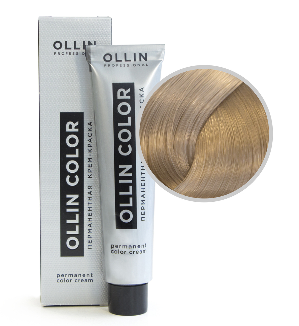 Ollin Color Крем-краска для волос, перманентная, тон №10-1, Светлый блондин пепельный, 60 мл