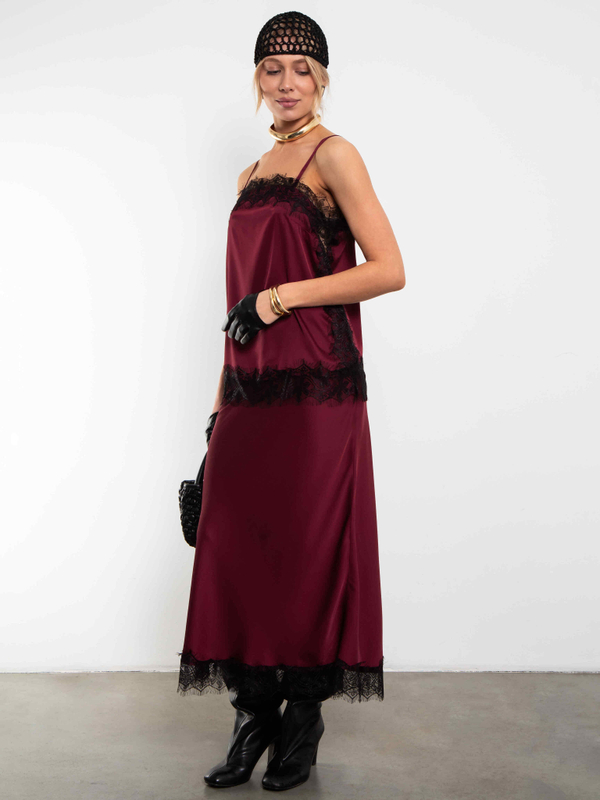 Юбка Шантилье (бордовый)