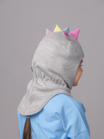 Шлем весенний/осенний вязаный (Жемчужно-пепельный) UNIC