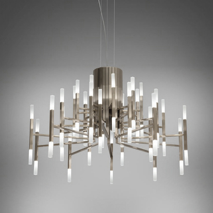Pendant design lamp  THE LIGHT by Alma 60 lampshades (Nickel)