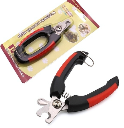 Когтерез для животных «ЗООУЛЬТРА», пружинный механизм, ручки прорезиненные, фиксатор ручек, цвет чёрный / красный, 12см