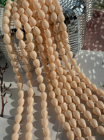 Нить бусин для украшений Капля 9,5х13,5мм, "Майорка-Нежный персик" (имитация)