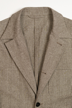 Пиджак-рубашка Glen Check (в клетку) коричневый